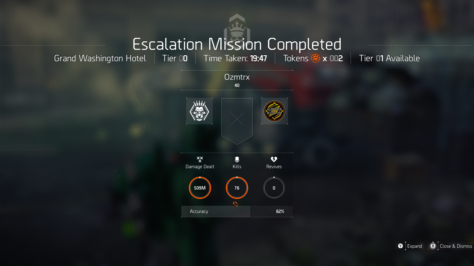 The Division 2 Grand Washington Hotel Escalation