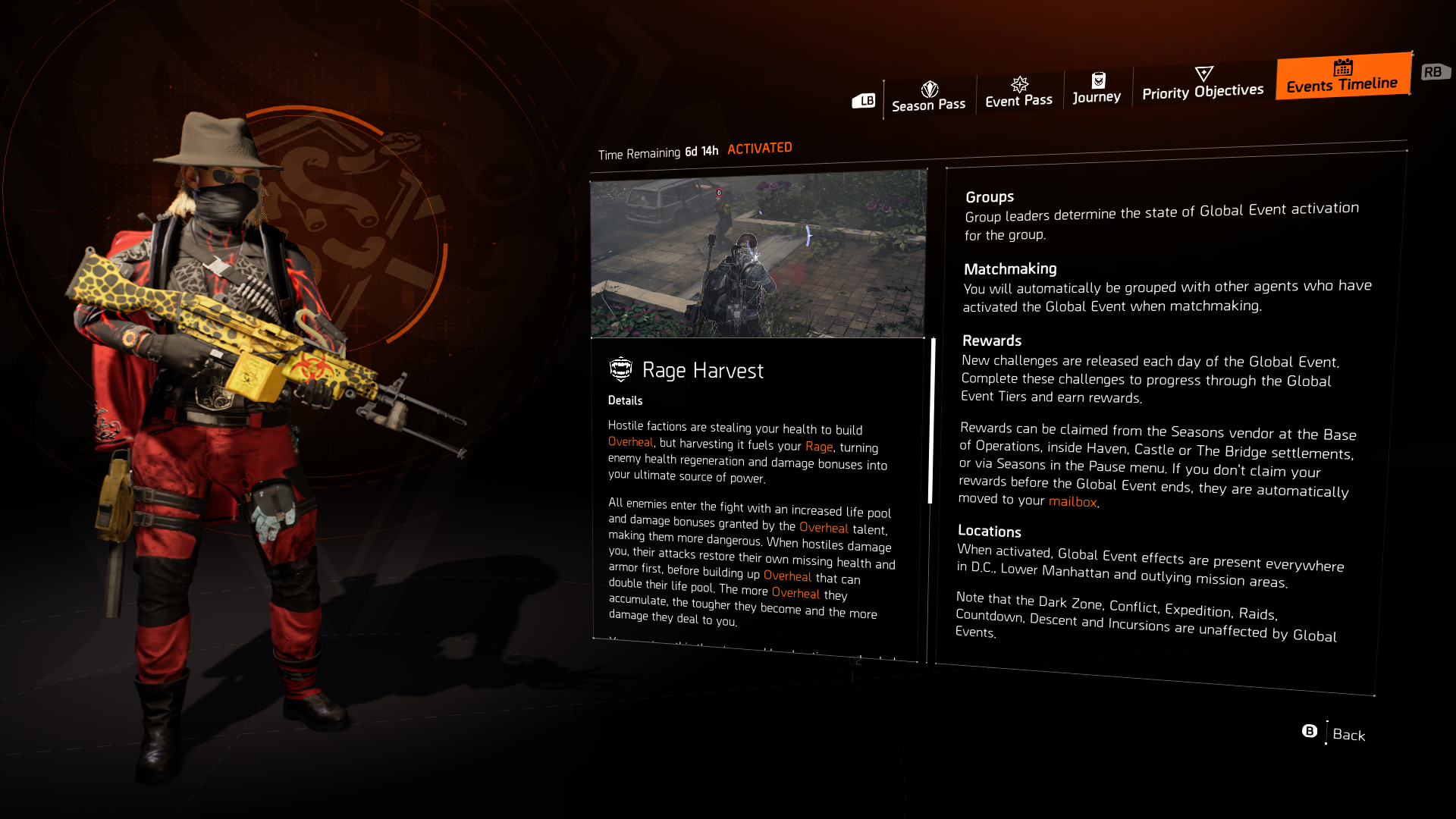 The Division 2, Rage Harvest Event