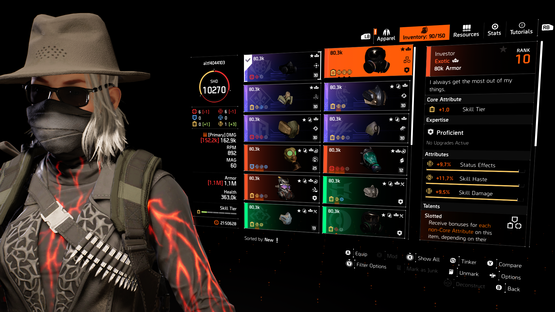 The Division 2, Investor mask finally rolled all one color, saving this.