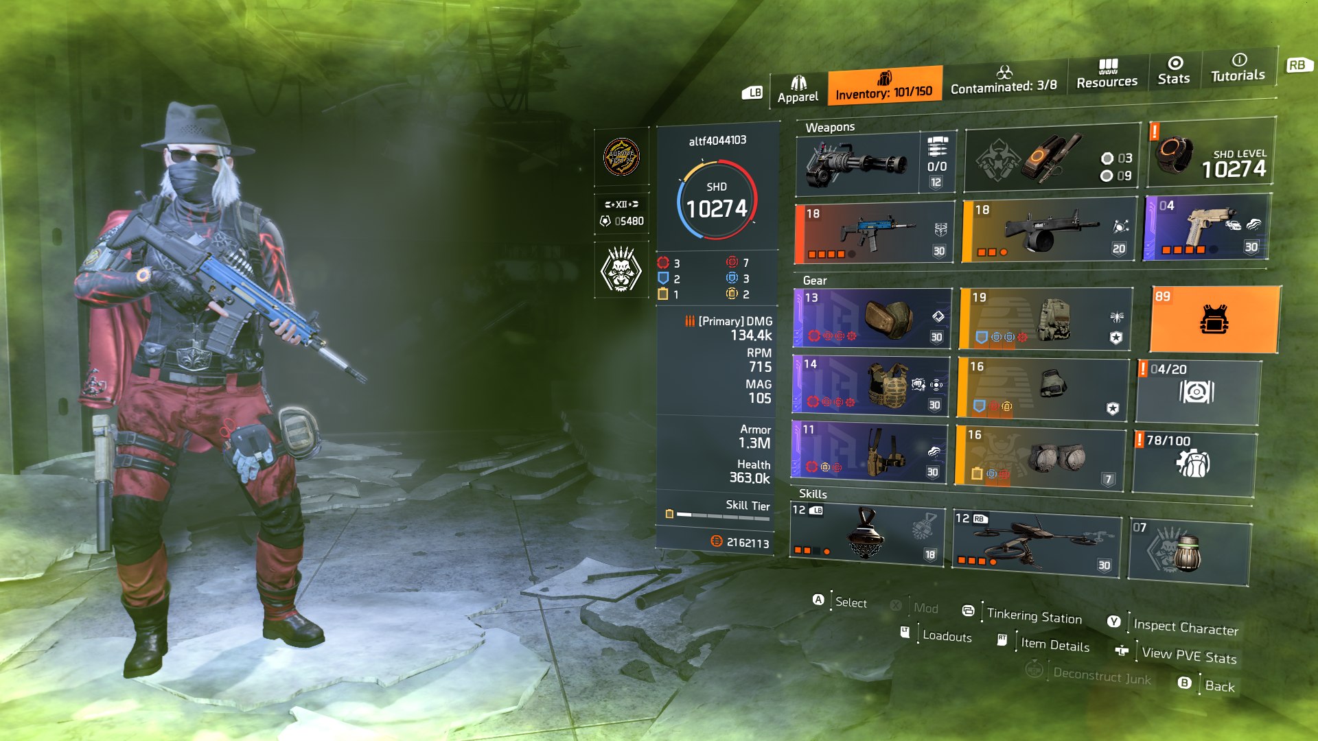 The Division 2, Toxic DZ build working for me good.