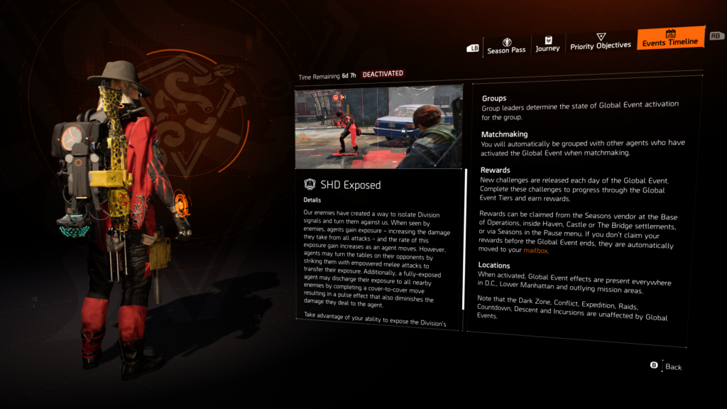 The Division 2, SHD Exposed and 3 x XP.