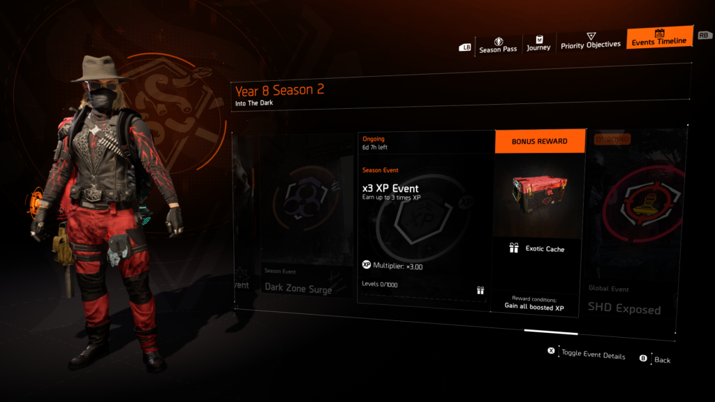 The Division 2, SHD Exposed and 3 x XP.
