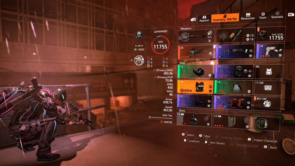 The Division 2, Steel & Sons, Build One.