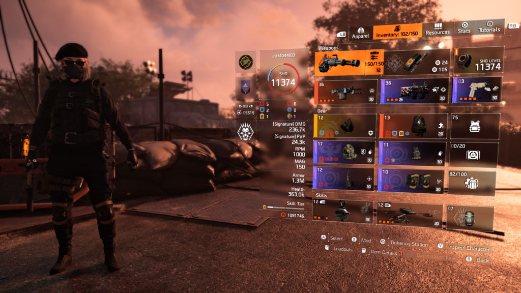 The Division 2, Rambolita Build Current Setup